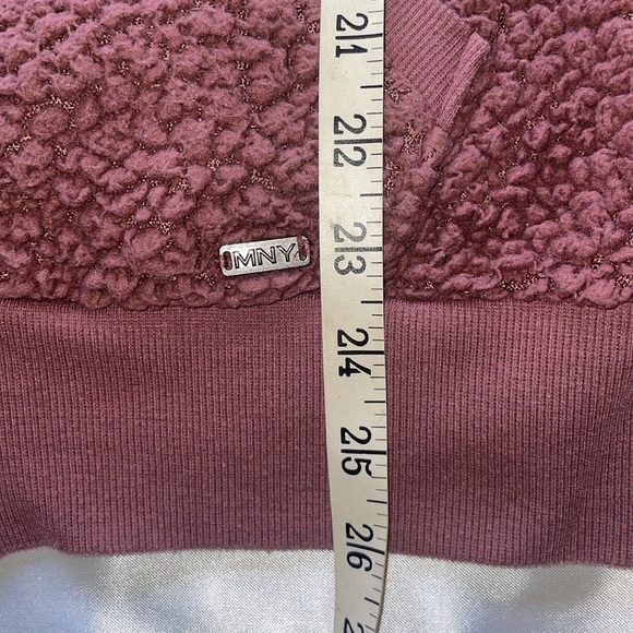 MARC NEW YORK Andrew Marc Teddy Fleece Full Zip Hoodie Jacket in Dried Rose MED - Picture 3 of 11